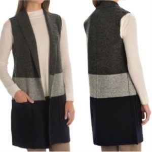 Tahari long wool sweater vest